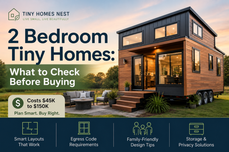 2 bedroom tiny home exterior for a family