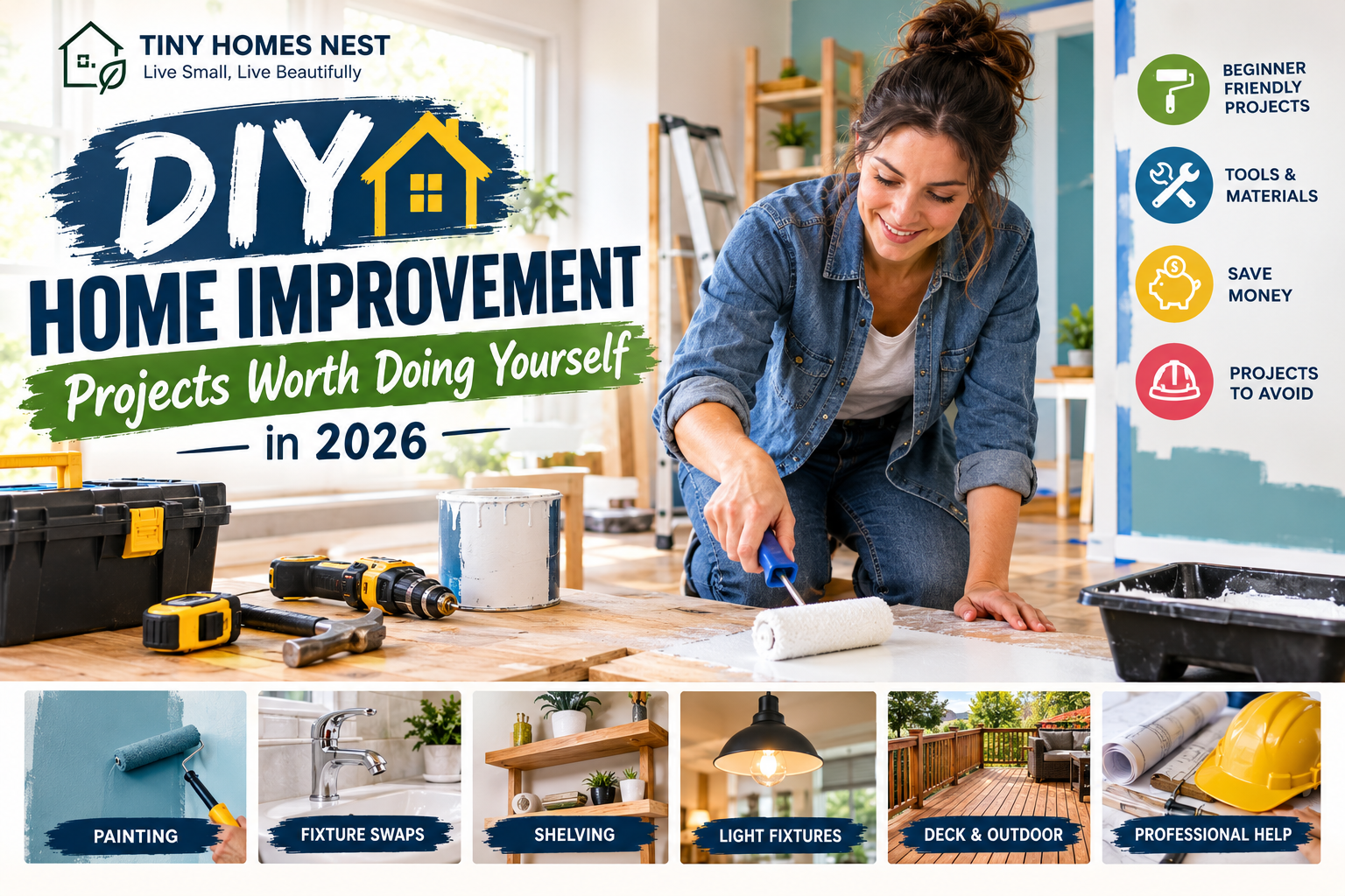DIY home improvement projects and tools for beginners in 2026